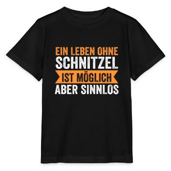 Schnitzel Wiener Wiener Geschenk - Stanley/Stella Kinder T-Shirt MINI CREATOR  - Schwarz - Vorne - Mikhail (115cm)