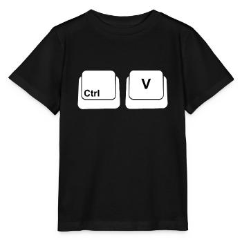 Ctrl C Ctrl V Familie Vater und Sohn - Stanley/Stella Kinder T-Shirt MINI CREATOR  - Schwarz - Vorne - Mikhail (115cm)