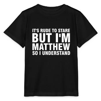 Vorname Matthew Geburtsname Geschenk - Stanley/Stella Kinder T-Shirt MINI CREATOR  - Schwarz - Vorne - Mikhail (115cm)