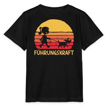 Führungskraft Hund Hundehalterin Geschenkidee Witz - Stanley/Stella Kinder T-Shirt MINI CREATOR  - Schwarz - Vorne - Mikhail (115cm)
