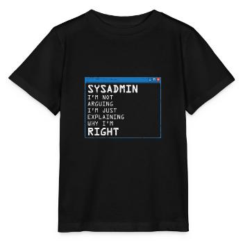 Administrateur système Administrateur programmeur informatique - T-shirt bio MINI CREATOR Stanley/Stella Enfant - noir - Devant - Mikhail (115cm)