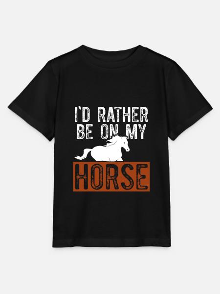 pferde lustiger spruch - Stanley/Stella Kinder T-Shirt MINI CREATOR - Schwarz