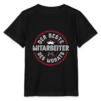 Mitarbeiter des Monats - Stanley/Stella Kinder T-Shirt MINI CREATOR  - Schwarz - Vorne - Mikhail (115cm)