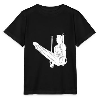 Gymnastics Silhouette - Stanley/Stella Kinder T-Shirt MINI CREATOR  - Schwarz - Vorne - Mikhail (115cm)