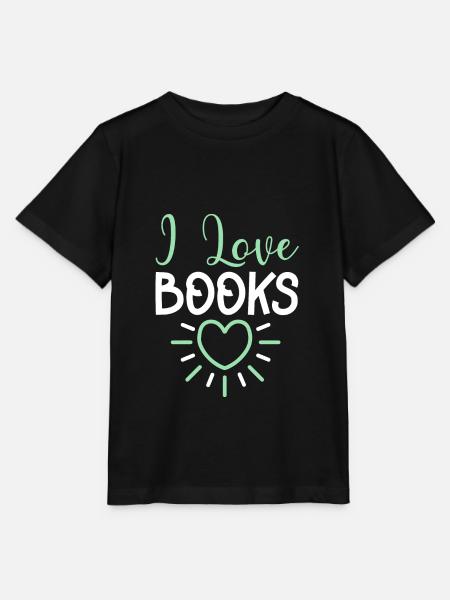 Ich liebe Bücher - Stanley/Stella Kinder T-Shirt MINI CREATOR - Schwarz