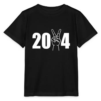 2024 Hand with victory sign - Stanley/Stella MINI CREATOR Kids’ T-Shirt - black - Front - Mikhail (115cm)