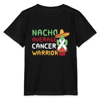 Nacho Average Cancer Warrior Lutte contre le cancer - T-shirt bio MINI CREATOR Stanley/Stella Enfant - noir - Devant - Mikhail (115cm)