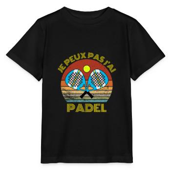 JE PEUX PAS j AI PADEL SUNSET - T-shirt bio MINI CREATOR Stanley/Stella Enfant - noir - Devant - Mikhail (115cm)
