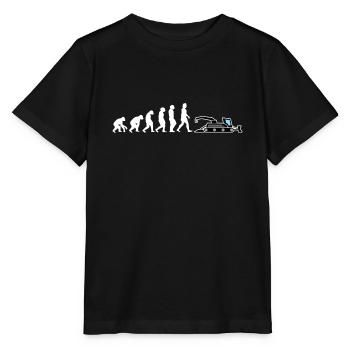 dameuse évolution grue véhicule pente neige - T-shirt bio MINI CREATOR Stanley/Stella Enfant - noir - Devant - Mikhail (115cm)
