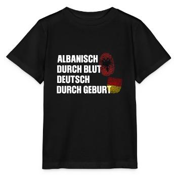 Deutsch Albanisch Deutsch Geschenk - Stanley/Stella Kinder T-Shirt MINI CREATOR  - Schwarz - Vorne - Mikhail (115cm)