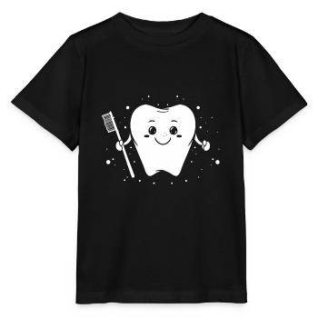 Sweet dent - brosse dentiste brosse - T-shirt bio MINI CREATOR Stanley/Stella Enfant - noir - Devant - Mikhail (115cm)