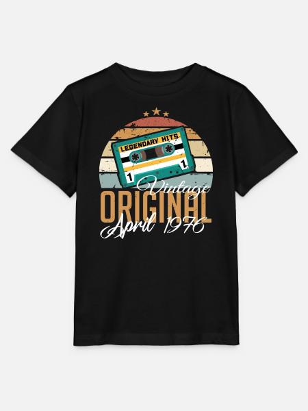 Die Legenden wurden im April 1976 geboren Geschenk - Stanley/Stella Kinder T-Shirt MINI CREATOR - Schwarz
