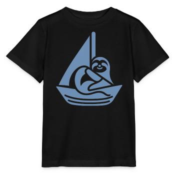 Voilier minimaliste paresseux d’été - T-shirt bio MINI CREATOR Stanley/Stella Enfant - noir - Devant - Mikhail (115cm)
