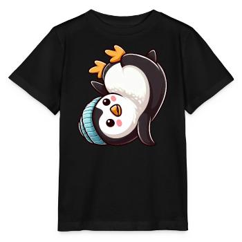 Pingouin Poirier Chibi Dessin animé Breakdance - T-shirt bio MINI CREATOR Stanley/Stella Enfant - noir - Devant - Mikhail (115cm)