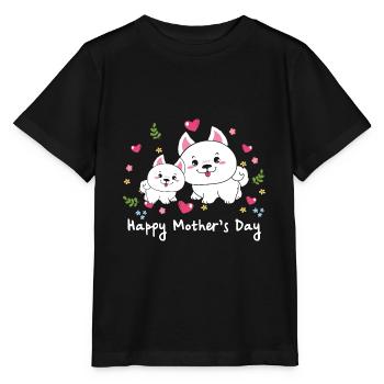 Animal Mom Dog for Mother s Day - Stanley/Stella MINI CREATOR Kids’ T-Shirt - black - Front - Mikhail (115cm)