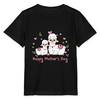 Animal Mom Llama for Mother s Day - Stanley/Stella MINI CREATOR Kids’ T-Shirt - black - Front - Mikhail (115cm)