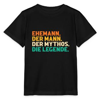Ehemann Familie Ehemänner Geschenk - Stanley/Stella Kinder T-Shirt MINI CREATOR  - Schwarz - Vorne - Mikhail (115cm)