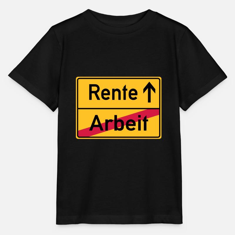 Arbeit Rente Ortsschild - Stanley/Stella Kinder T-Shirt MINI CREATOR  - Schwarz