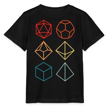 Dragon - Colorful silhouette game dice set - Stanley/Stella MINI CREATOR Kids’ T-Shirt - black - Front - Mikhail (115cm)
