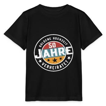 Goldene Hochzeit 50 Jahre verheiratet Hochzeit - Stanley/Stella Kinder T-Shirt MINI CREATOR  - Schwarz - Vorne - Mikhail (115cm)