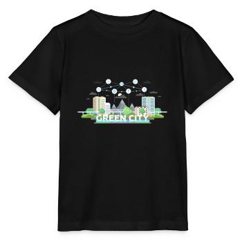 Energies renouvelables Eco environnement Environnement Électrique Recycle - T-shirt bio MINI CREATOR Stanley/Stella Enfant - noir - Devant - Mikhail (115cm)
