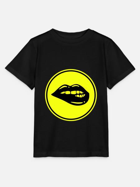 Lippen symbol - Stanley/Stella Kinder T-Shirt MINI CREATOR - Schwarz