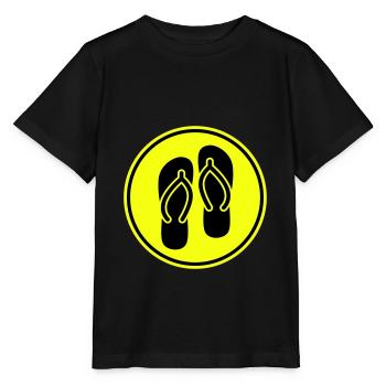 Icône Tongs - T-shirt bio MINI CREATOR Stanley/Stella Enfant - noir - Devant - Mikhail (115cm)