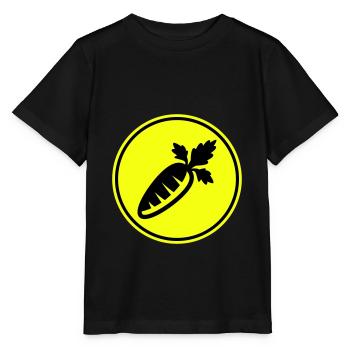Carrot symbol - Stanley/Stella MINI CREATOR Kids’ T-Shirt - black - Front - Mikhail (115cm)