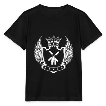 Armoiries du moulin à vent - T-shirt bio MINI CREATOR Stanley/Stella Enfant - noir - Devant - Mikhail (115cm)