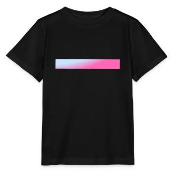 Barres Dégradé Bleu & Rose - T-shirt bio MINI CREATOR Stanley/Stella Enfant - noir - Devant - Mikhail (115cm)