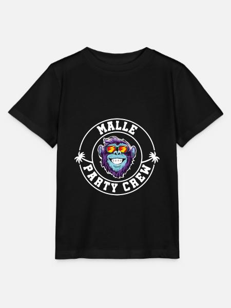 Malle Party Crew Affe Affe - Stanley/Stella Kinder T-Shirt MINI CREATOR - Schwarz