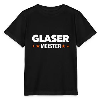Glaser Meister Glaser Meister Geschenk - Stanley/Stella Kinder T-Shirt MINI CREATOR  - Schwarz - Vorne - Mikhail (115cm)
