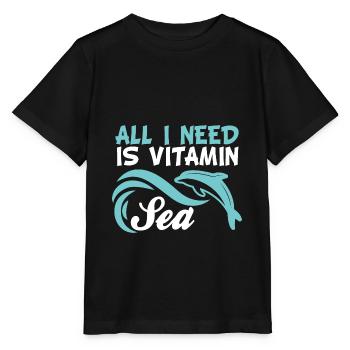vitamin sea summer - Stanley/Stella MINI CREATOR Kids’ T-Shirt - black - Front - Mikhail (115cm)