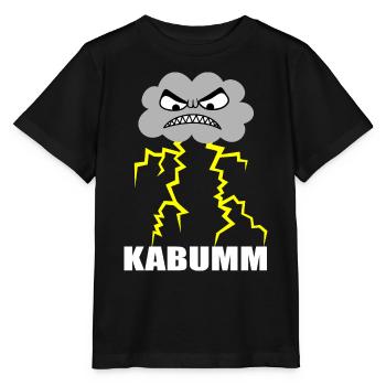 Blitz, Donner, Wetter, Gewitter, Zorn, Wut, Krach - Stanley/Stella Kinder T-Shirt MINI CREATOR  - Schwarz - Vorne - Mikhail (115cm)