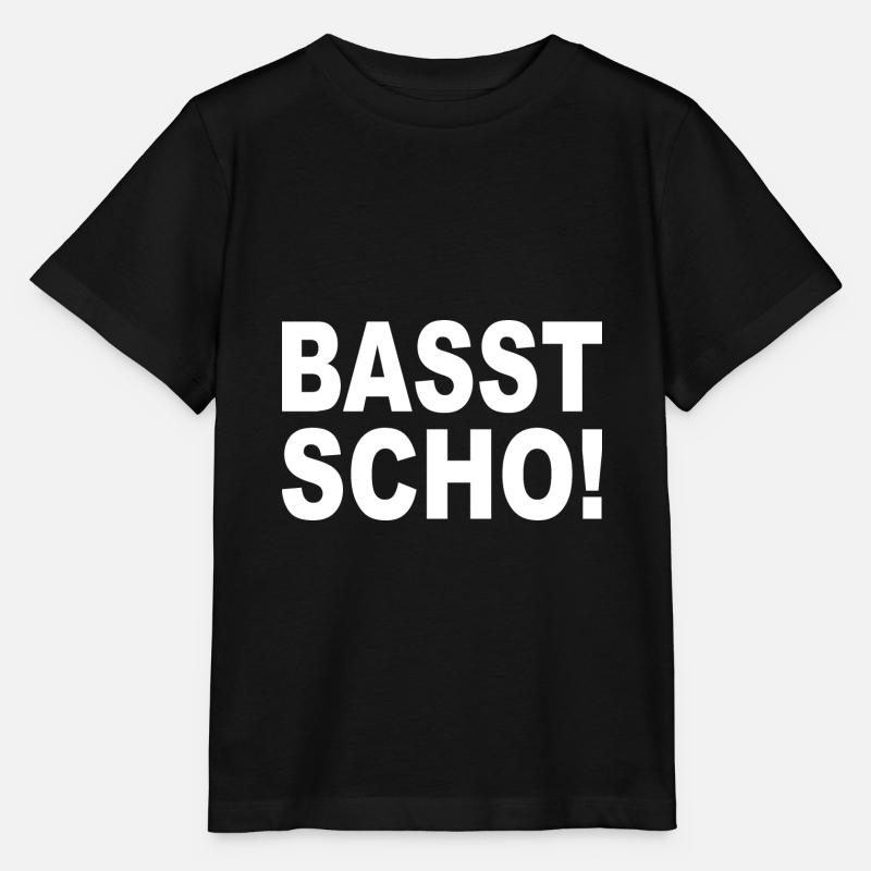 BASST SCHO - Bavarian dialect - Stanley/Stella MINI CREATOR Kids’ T-Shirt - black