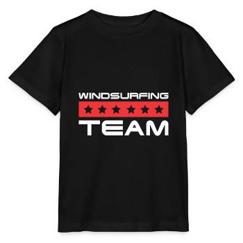 Windsurfing Crew - Stanley/Stella Kinder T-Shirt MINI CREATOR  - Schwarz - Vorne - Mikhail (115cm)