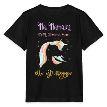meine Patin ist wie ein Einhorn - Stanley/Stella Kinder T-Shirt MINI CREATOR  - Schwarz - Vorne - Mikhail (115cm)