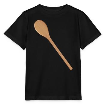 Cuillères en bois Cuillères de cuisine pour vos propres textes et recettes - T-shirt bio MINI CREATOR Stanley/Stella Enfant - noir - Devant - Mikhail (115cm)