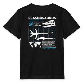 Fiche d’information sur Elasmosaurus - T-shirt bio MINI CREATOR Stanley/Stella Enfant - noir - Devant - Mikhail (115cm)