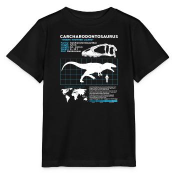 Fiche technique de Carcharodontosaurus - T-shirt bio MINI CREATOR Stanley/Stella Enfant - noir - Devant - Mikhail (115cm)