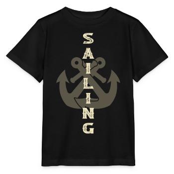 Voilier Voilier Voilier Ancre - T-shirt bio MINI CREATOR Stanley/Stella Enfant - noir - Devant - Mikhail (115cm)