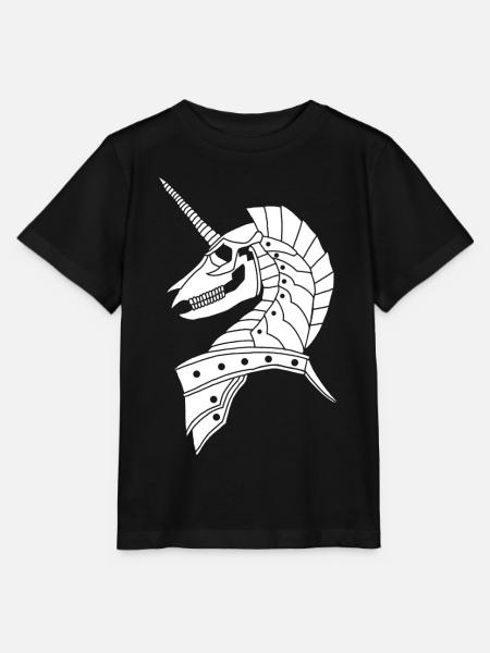 Weißes gotisches Einhorn - Stanley/Stella Kinder T-Shirt MINI CREATOR - Schwarz