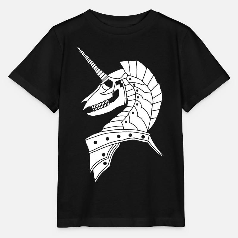Licorne gothique blanche - T-shirt bio MINI CREATOR Stanley/Stella Enfant - noir
