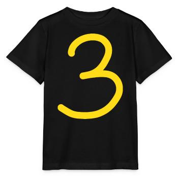 3 Numéro trois numéro anniversaire - T-shirt bio MINI CREATOR Stanley/Stella Enfant - noir - Devant - Mikhail (115cm)