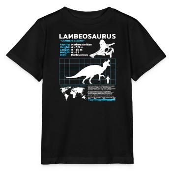 Fiche technique Lambeosaurus Fiche d’information - T-shirt bio MINI CREATOR Stanley/Stella Enfant - noir - Devant - Mikhail (115cm)