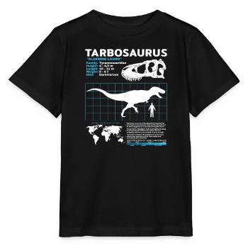 Fiche d’information sur Tarbosaurus - T-shirt bio MINI CREATOR Stanley/Stella Enfant - noir - Devant - Mikhail (115cm)