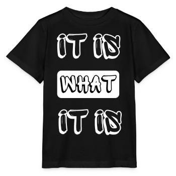 c’est ce que c’est - T-shirt bio MINI CREATOR Stanley/Stella Enfant - noir - Devant - Mikhail (115cm)