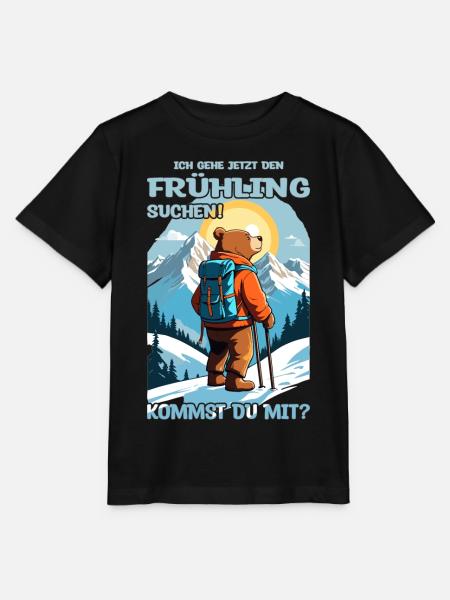 Bär sucht den Frühling - Stanley/Stella Kinder T-Shirt MINI CREATOR  - Schwarz