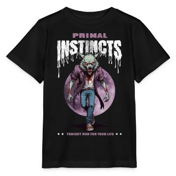 Werewolf at night - Stanley/Stella MINI CREATOR Kids’ T-Shirt - black - Front - Mikhail (115cm)