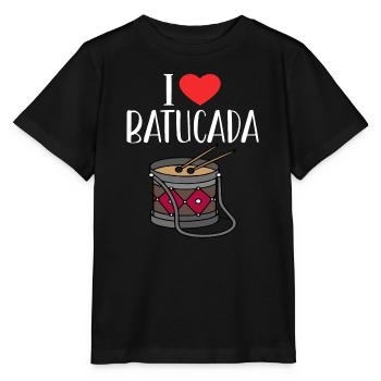 Batucada-Trommel-Humor - Stanley/Stella Kinder T-Shirt MINI CREATOR  - Schwarz - Vorne - Mikhail (115cm)